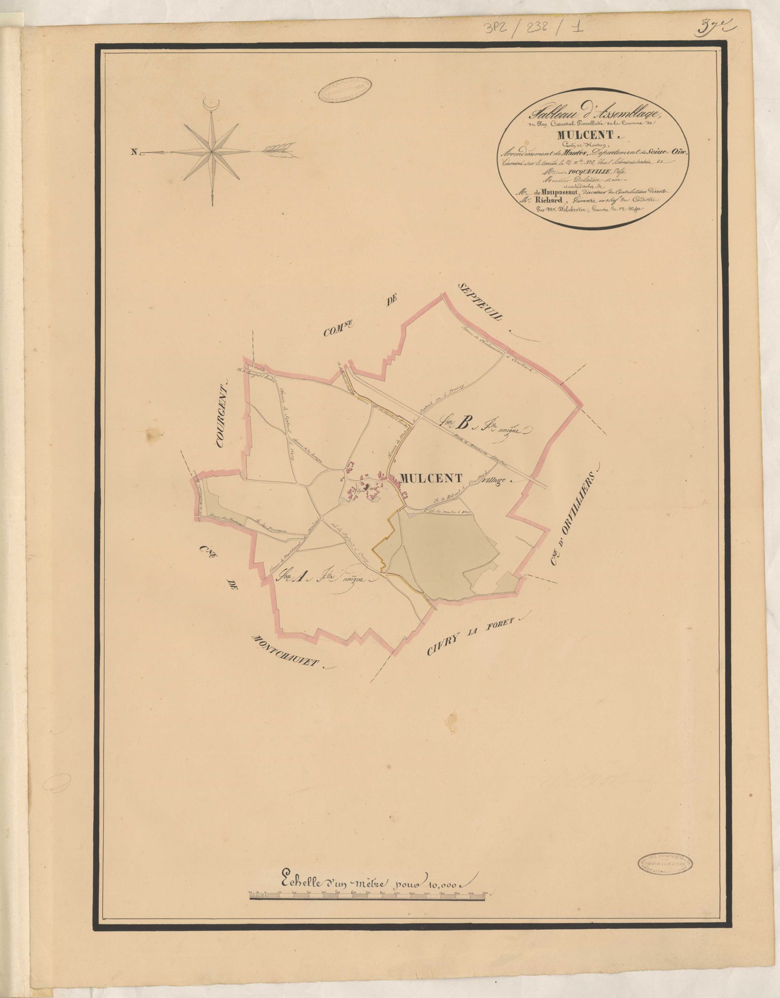 Mulcent - Plans de la Préfecture de Seine-et-Oise