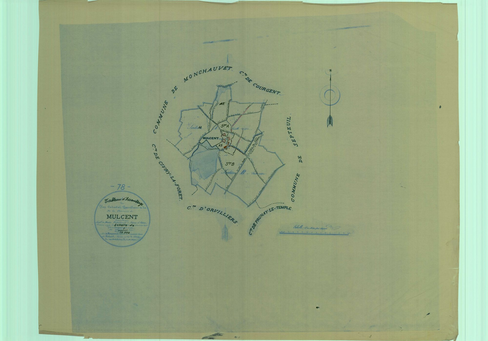 Mulcent - Plans du cadastre rénové