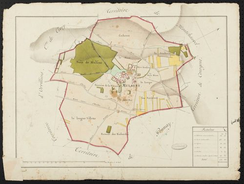 Mulcent - Plan d'intendance de la paroisse de Mulcent