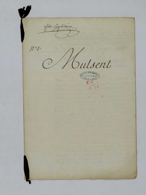 Mulcent - Procès-verbal d'arpentage du territoire de la paroisse de Mulcent