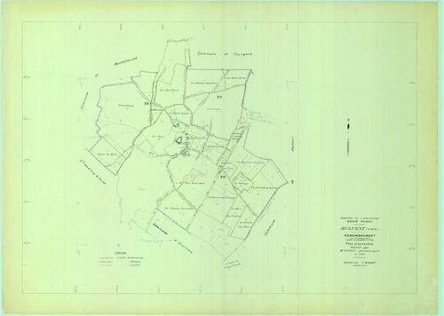 Mulcent - Plans du cadastre remembré
