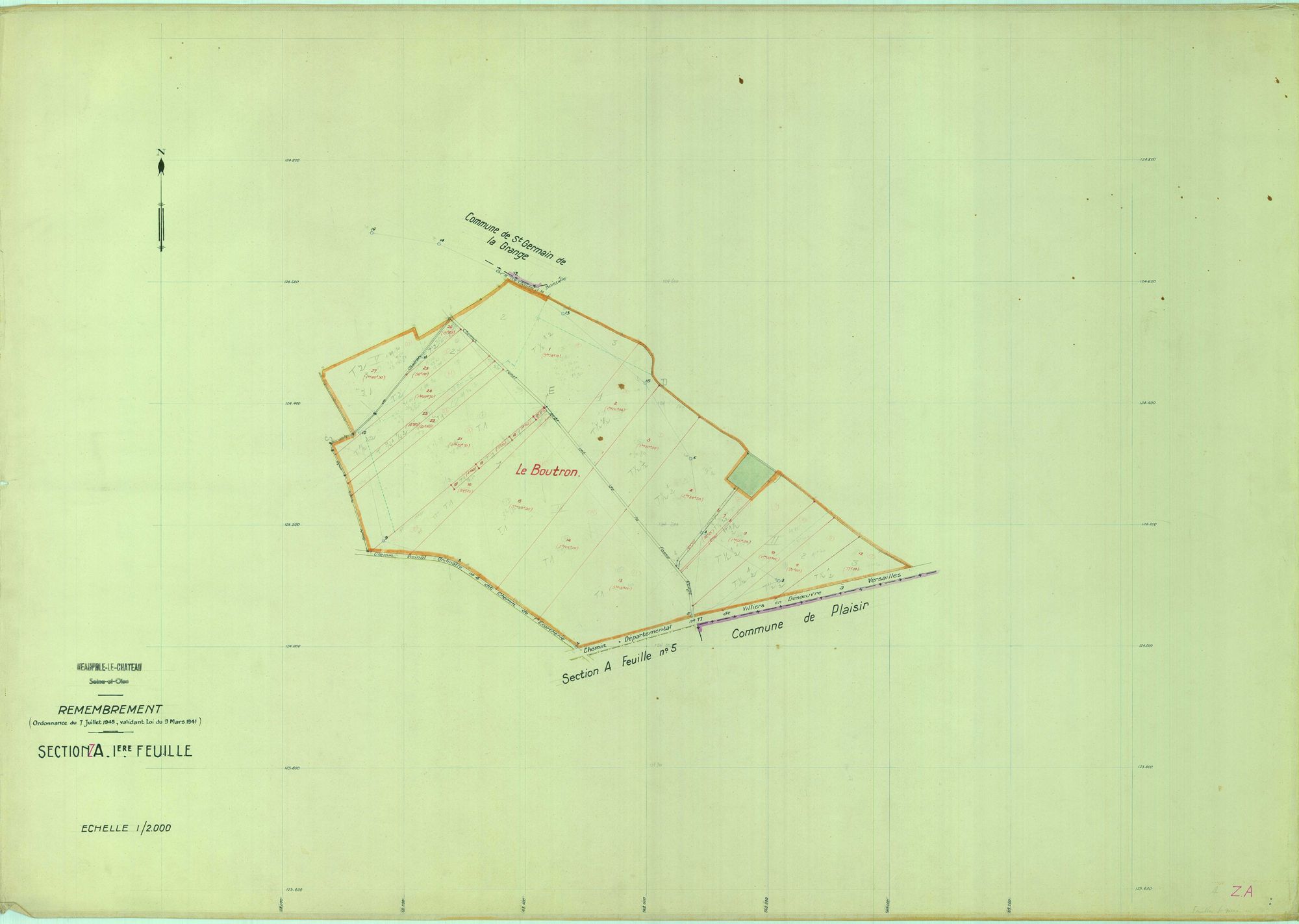 Neauphle-le-Château - Plans du cadastre remembré