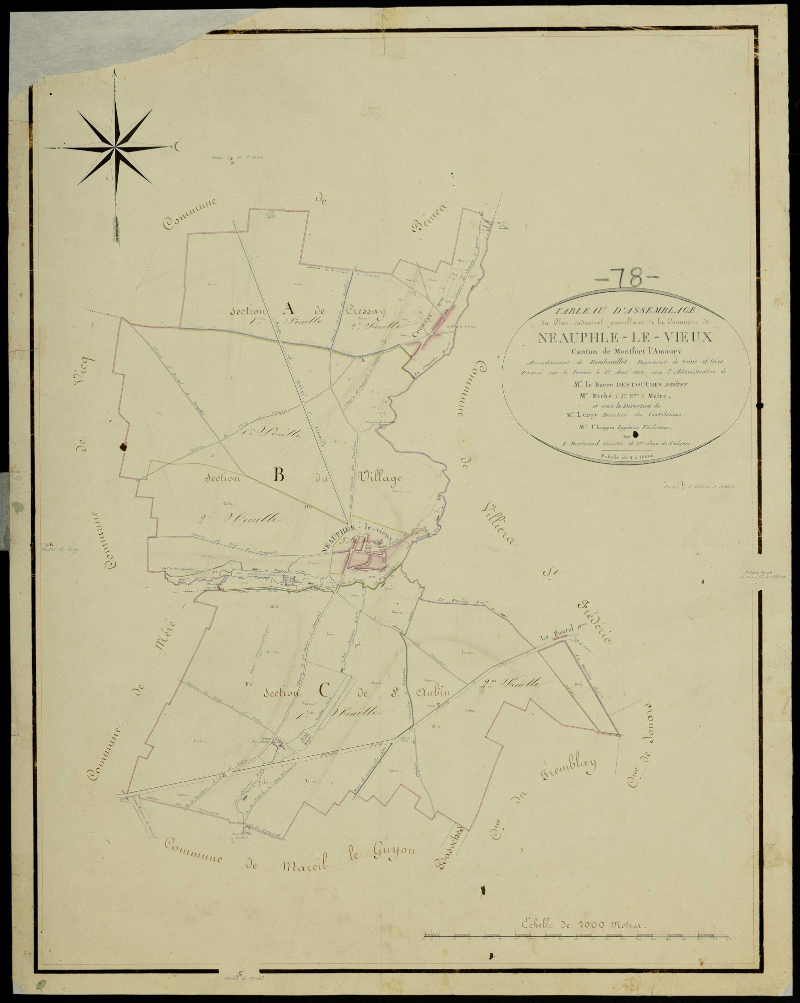 Neauphle-le-Vieux - Plans de l’Administration du cadastre