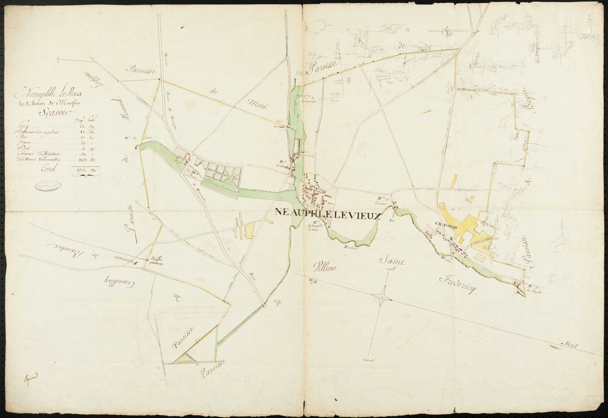 Neauphle-le-Vieux - Plan d'intendance de la paroisse de Neauphle-le-Vieux