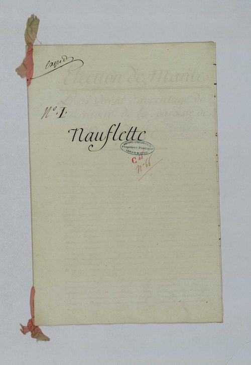 Neauphlette - Procès-verbal d'arpentage du territoire de la paroisse de Neauphlette