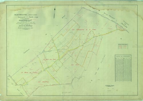 Neauphlette - Plans du cadastre remembré