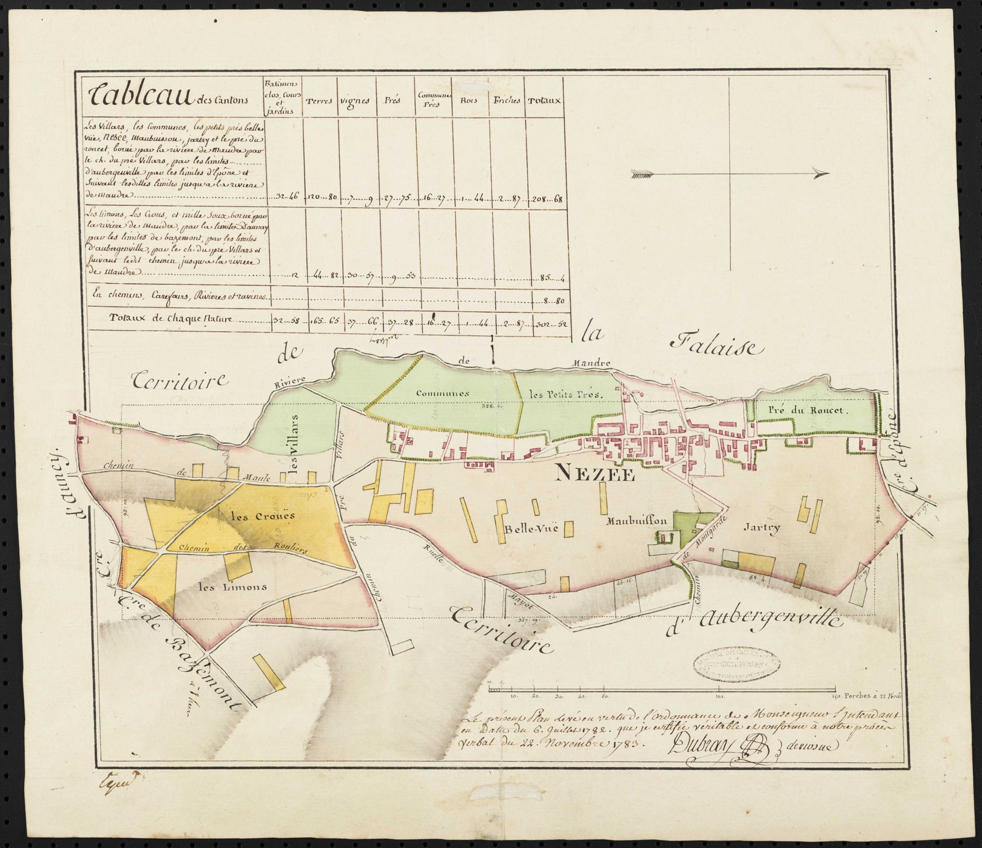 Nézel - Plan d'intendance de la paroisse de Nézel