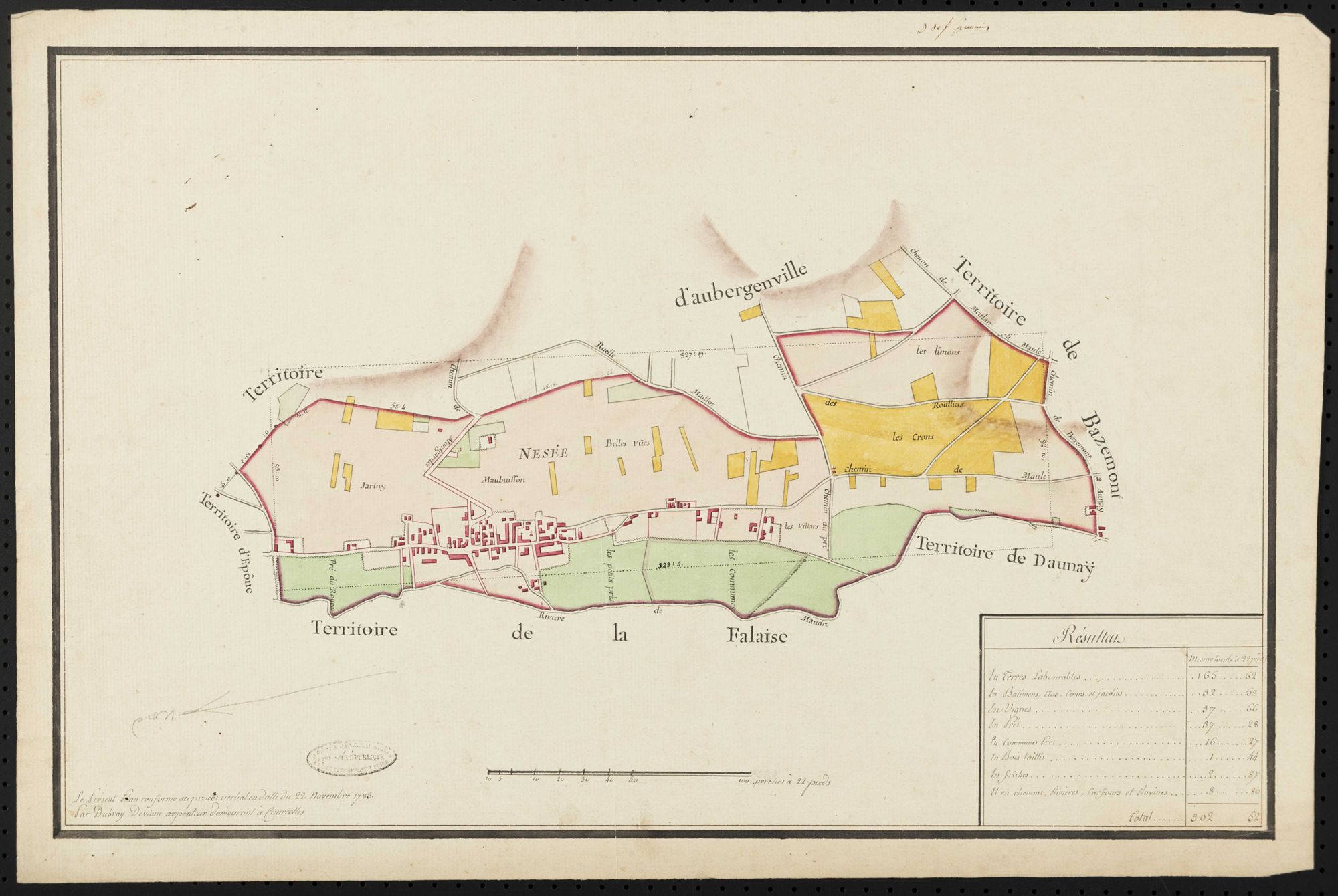 Nézel - Plan d'intendance de la paroisse de Nézel