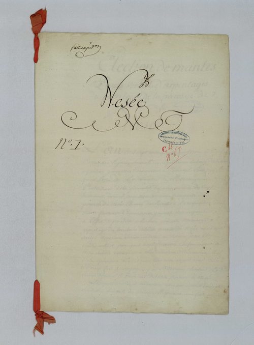 Nézel - Procès-verbal d'arpentage du territoire de la paroisse de Nézel