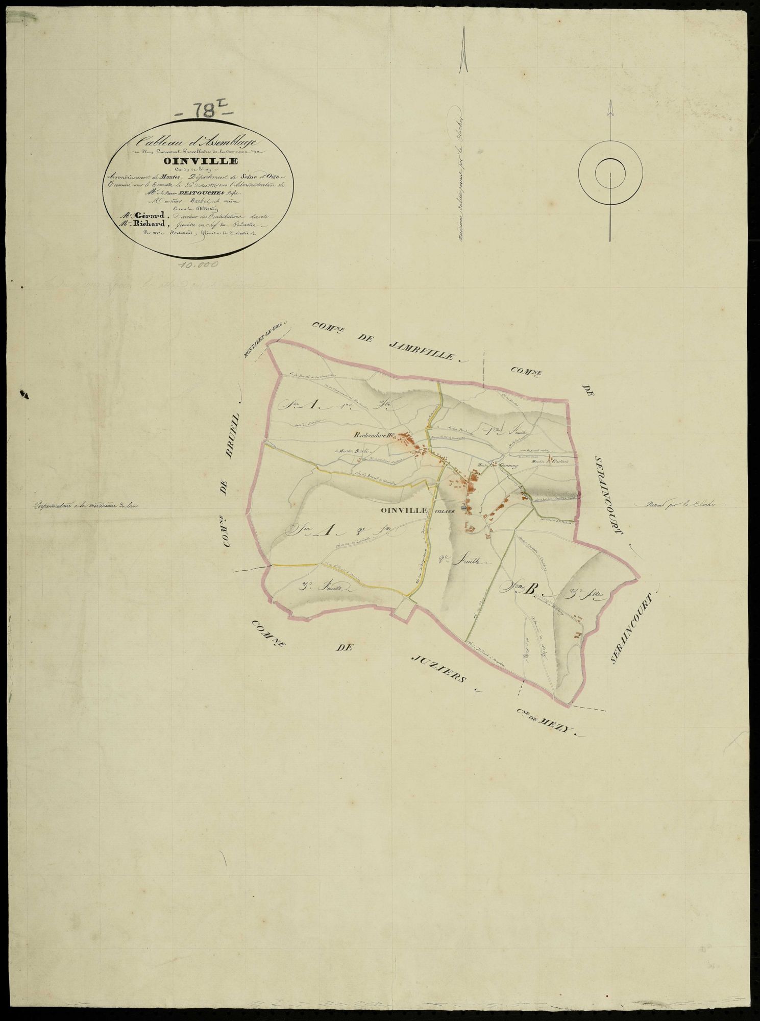 Oinville-sur-Montcient - Plans de l’Administration du cadastre