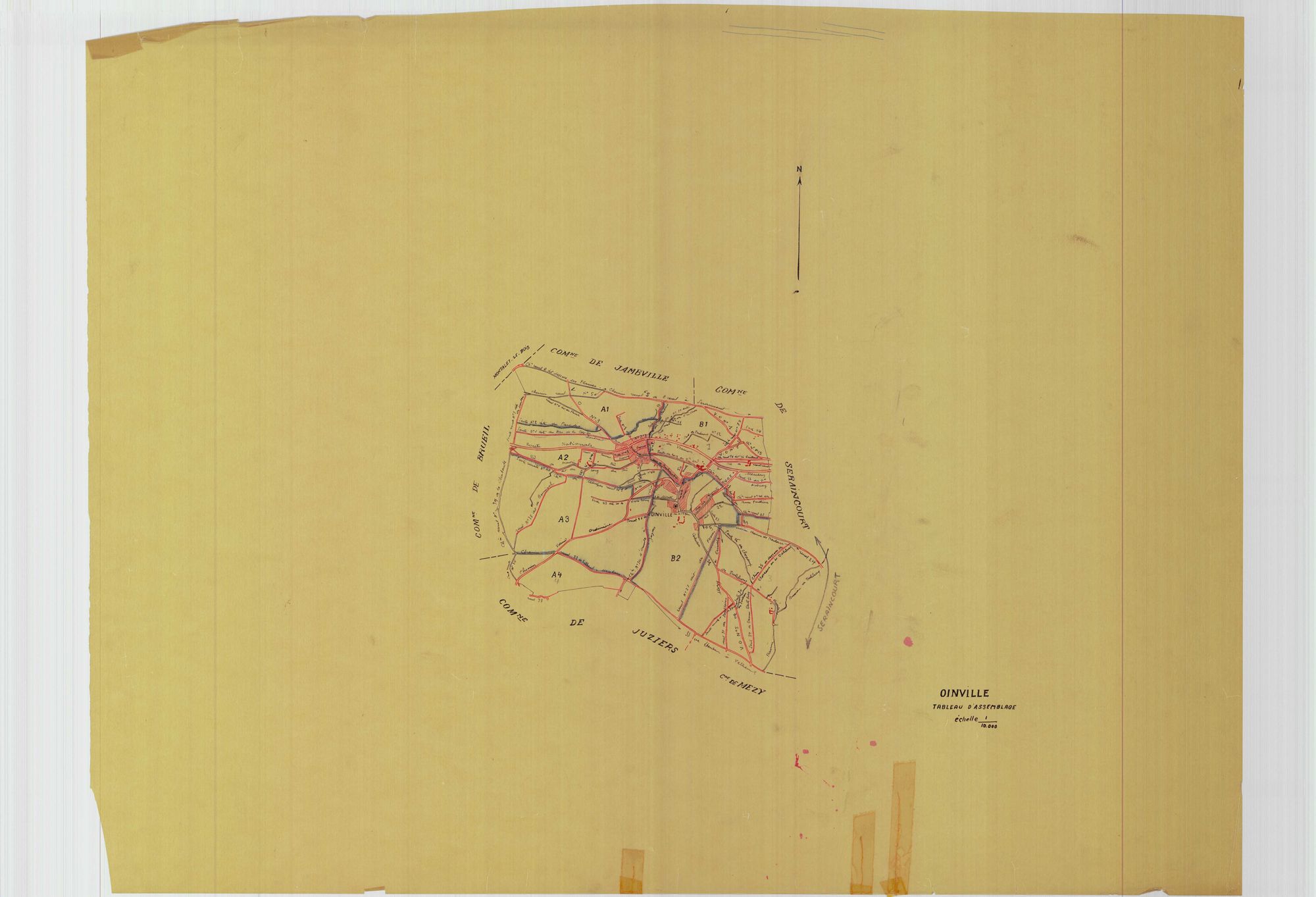 Oinville-sur-Montcient - Plans du cadastre rénové