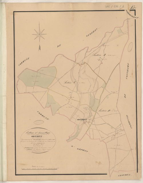 Orcemont - Plans de la Préfecture de Seine-et-Oise