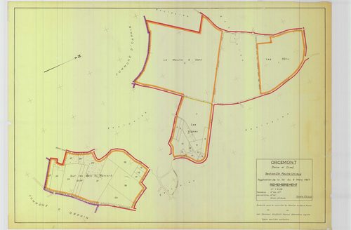 Orcemont - Plans du cadastre remembré