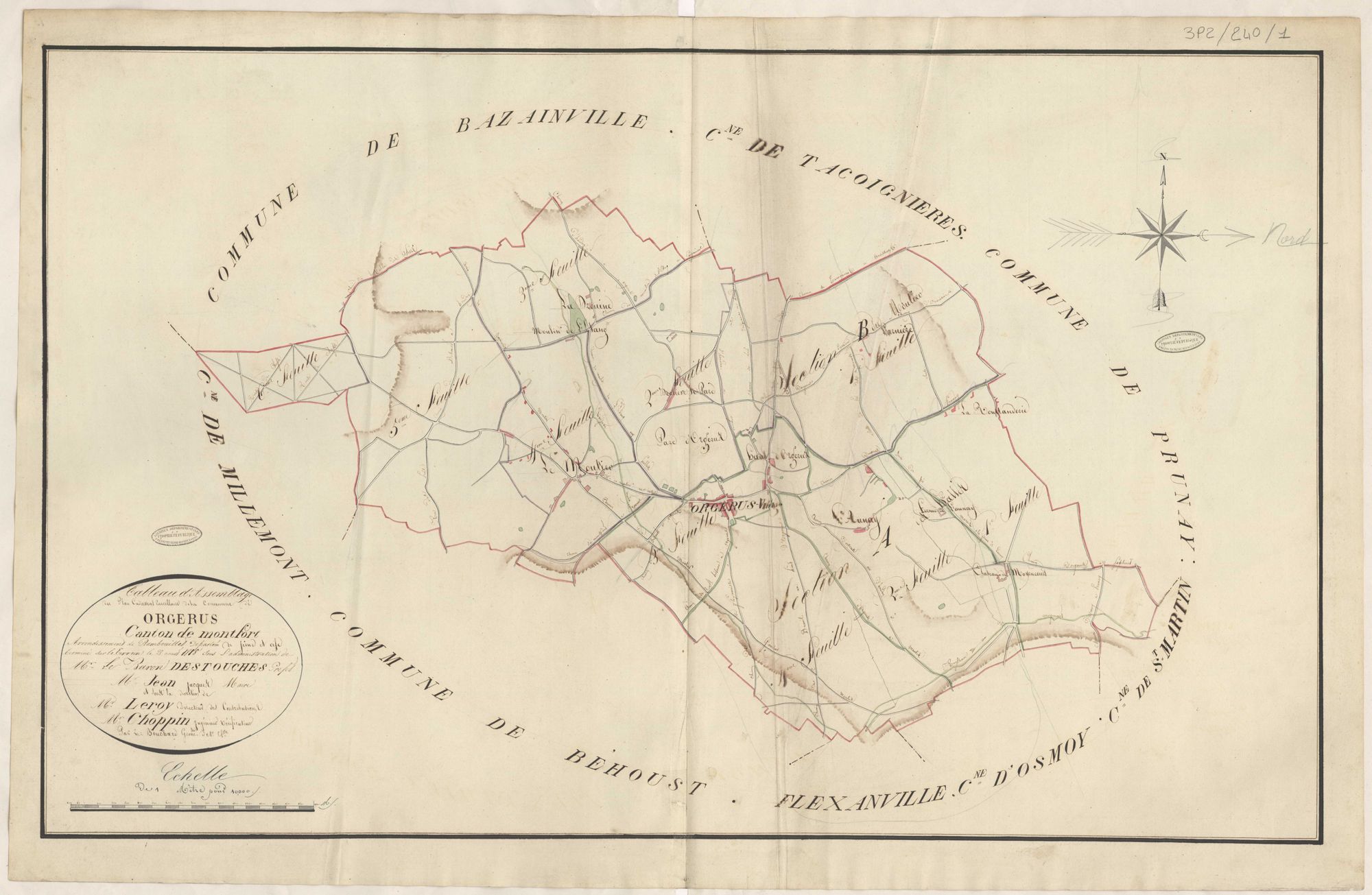 Orgerus - Plans de la Préfecture de Seine-et-Oise