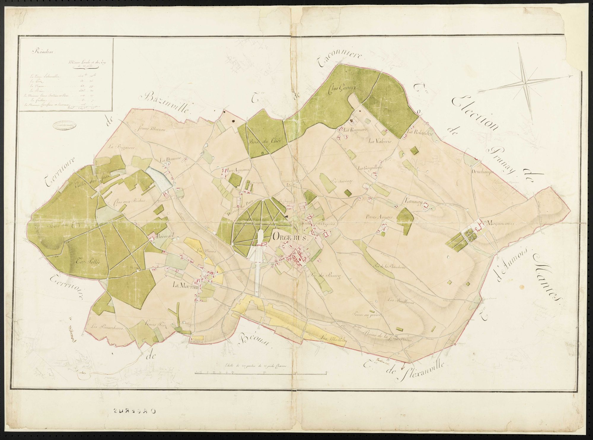 Orgerus - Plan d'intendance de la paroisse d'Orgerus