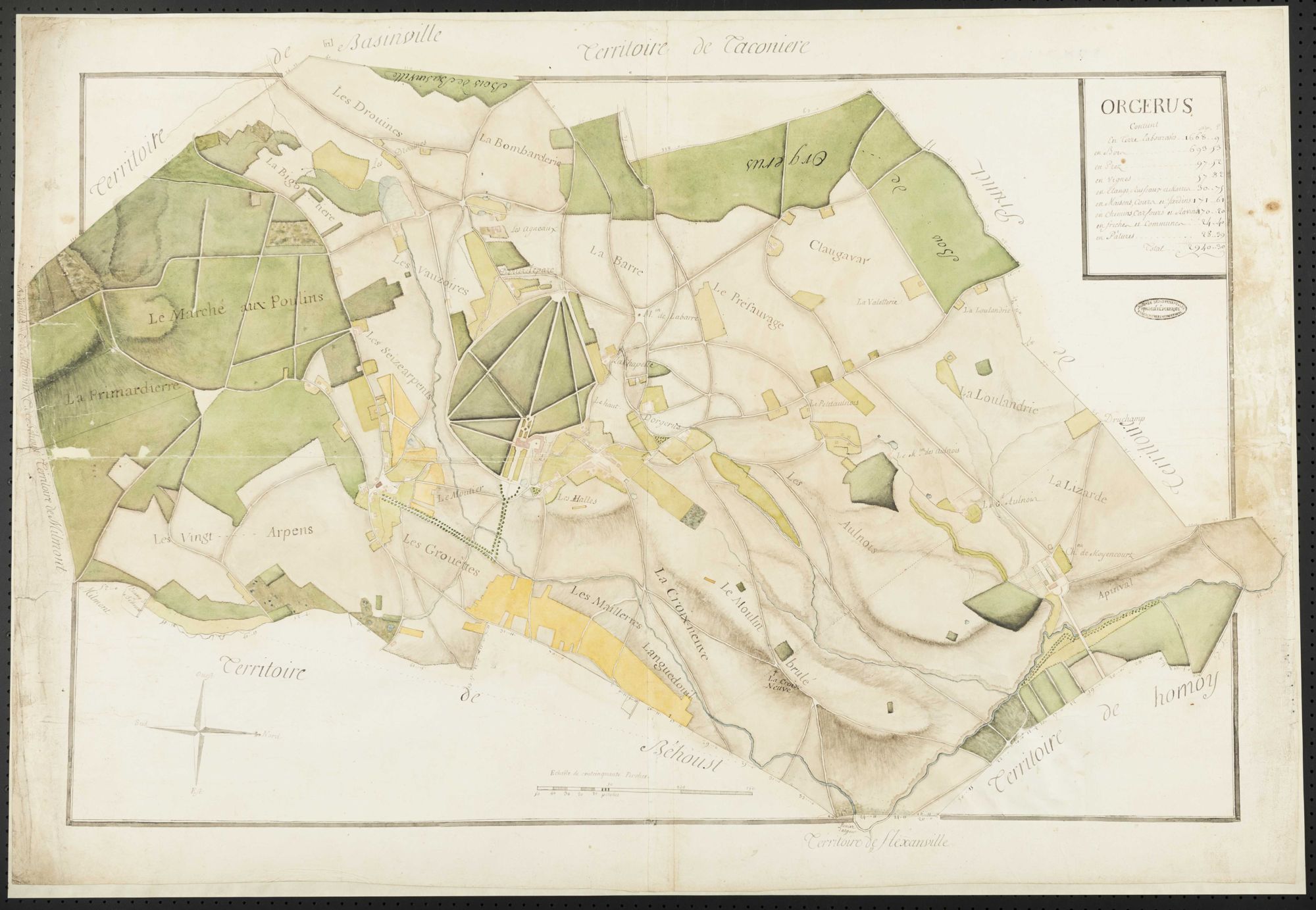 Orgerus - Plan d'intendance de la paroisse d'Orgerus