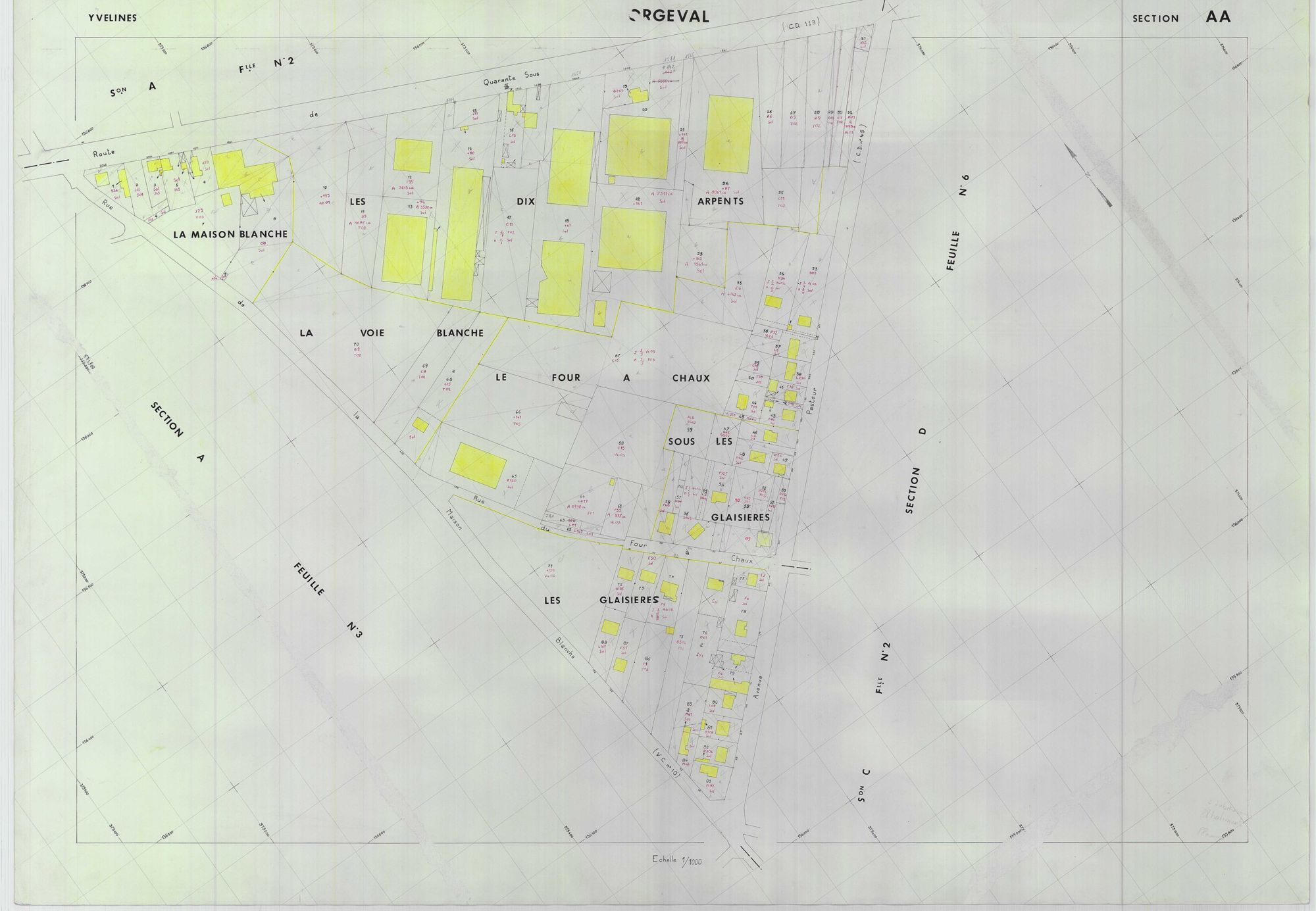 Orgeval - Plans du cadastre révisé