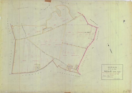 Orphin - Plans du cadastre remembré