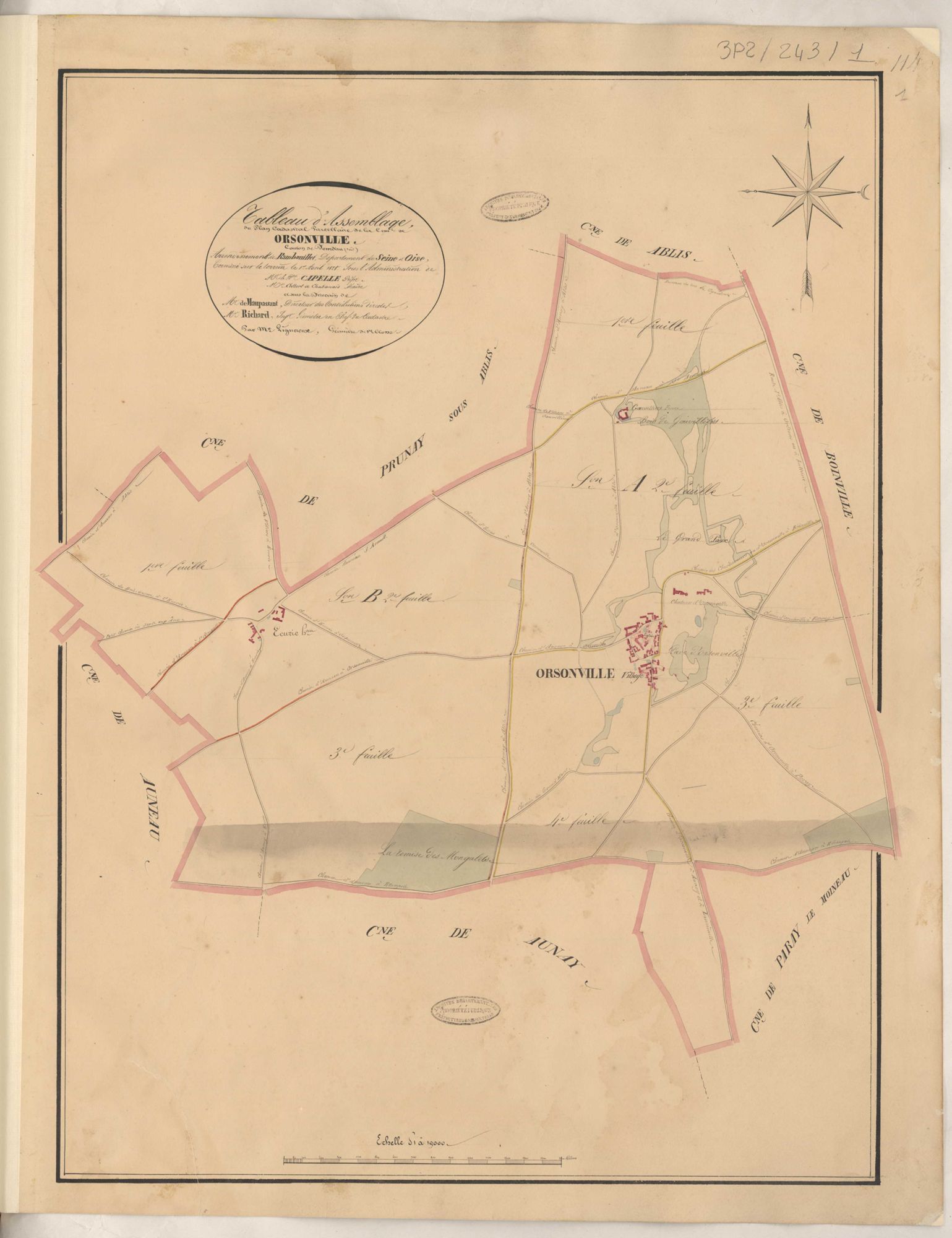 Orsonville - Plans de la Préfecture de Seine-et-Oise