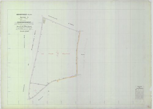 Orsonville - Plans du cadastre remembré
