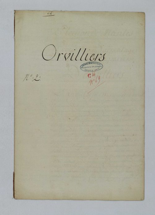 Orvilliers - Procès-verbal d'arpentage du territoire de la paroisse d'Orvilliers