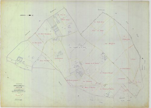 Orvilliers - Plans du cadastre remembré