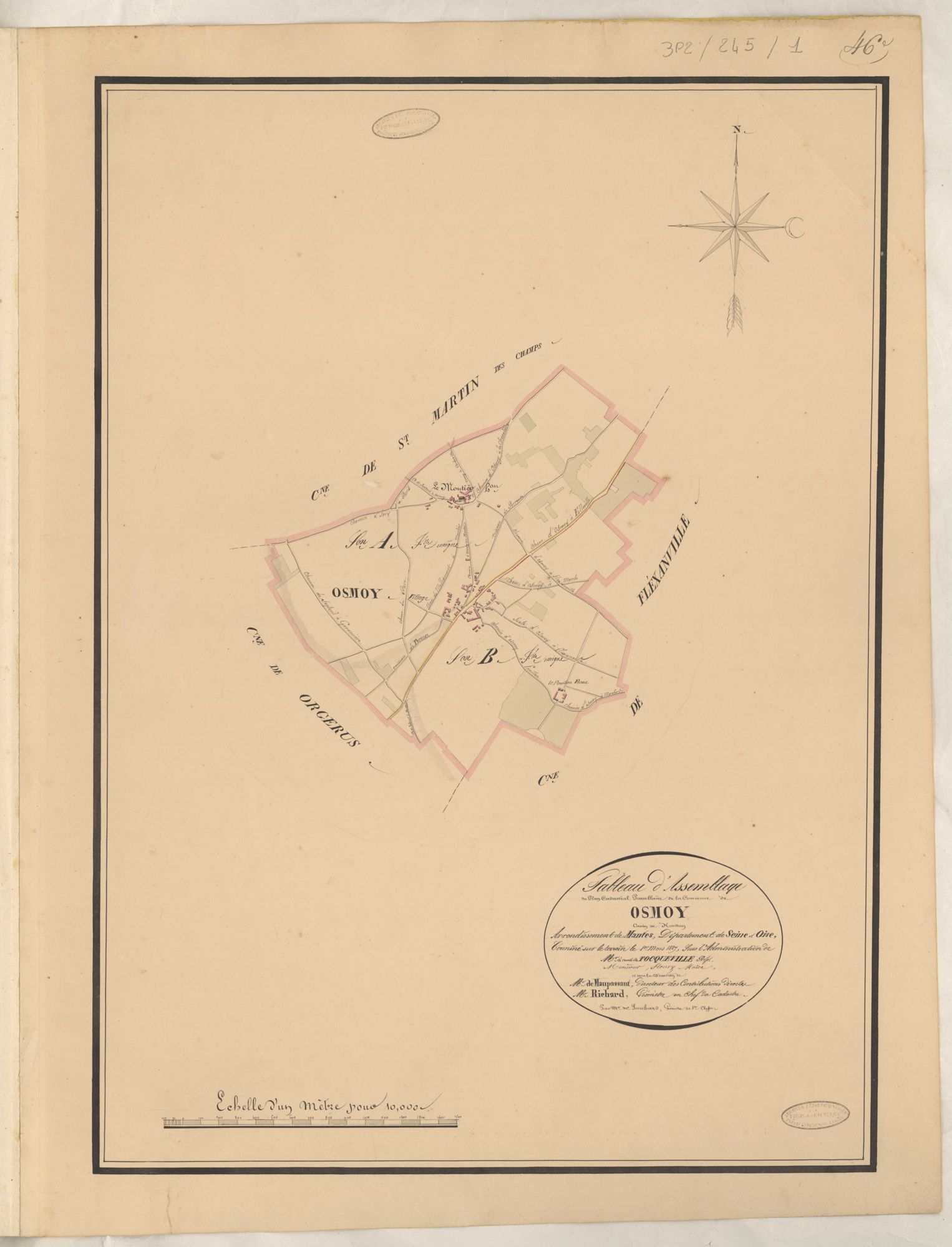 Osmoy - Plans de la Préfecture de Seine-et-Oise