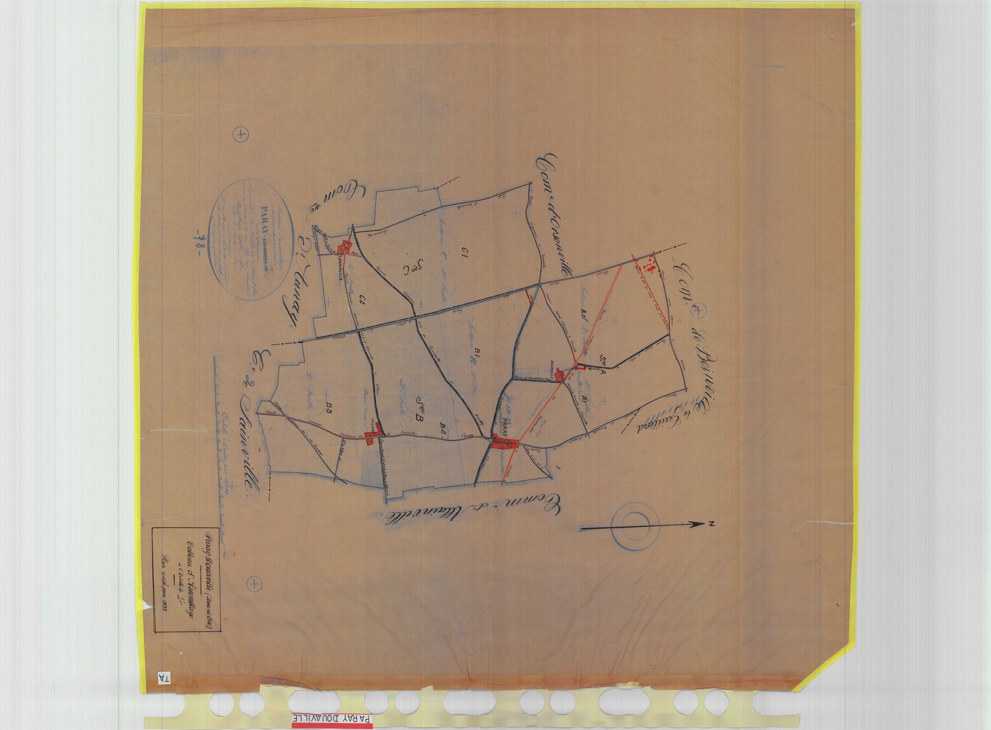 Paray-Douaville - Plans du cadastre rénové