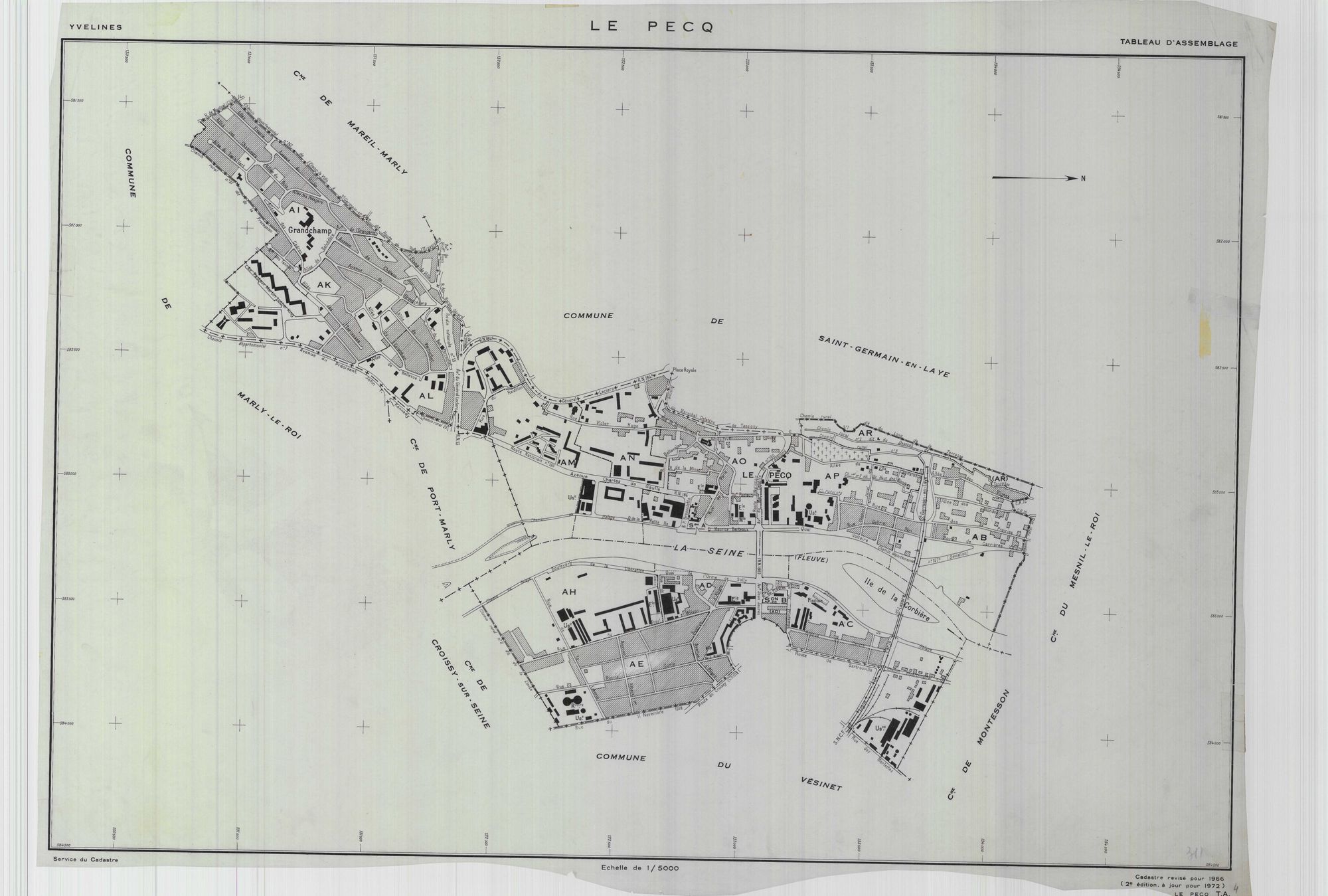Le Pecq - Plans du cadastre révisé