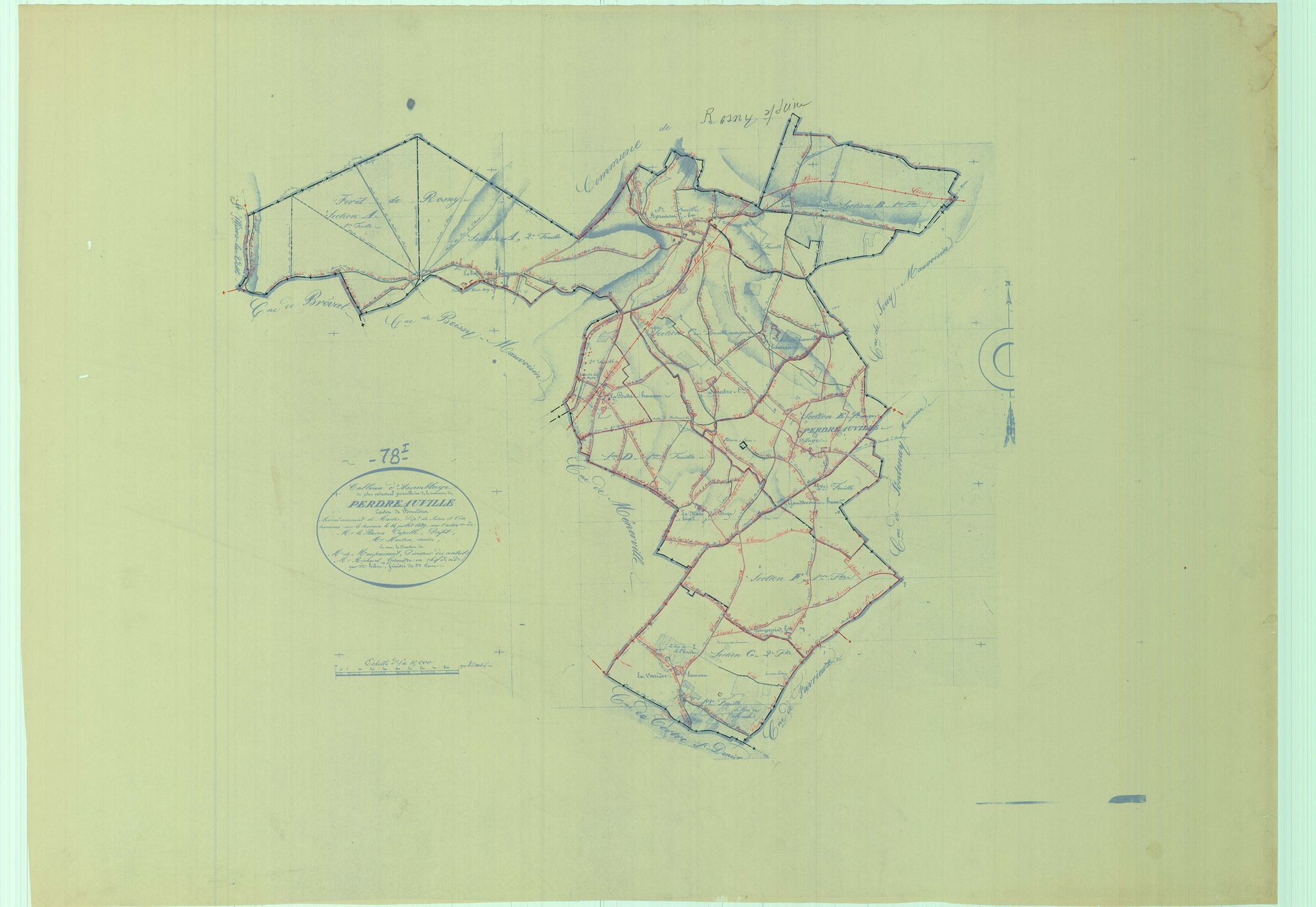 Perdreauville - Plans du cadastre rénové