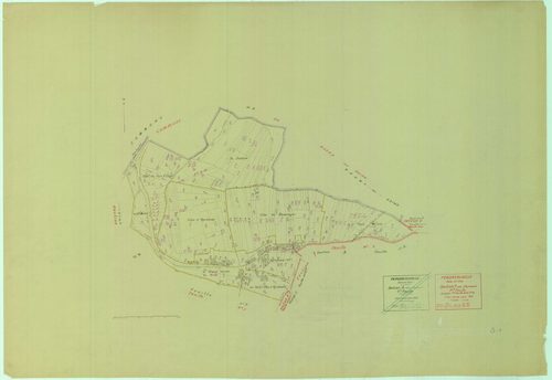 Perdreauville - Plans du cadastre remembré