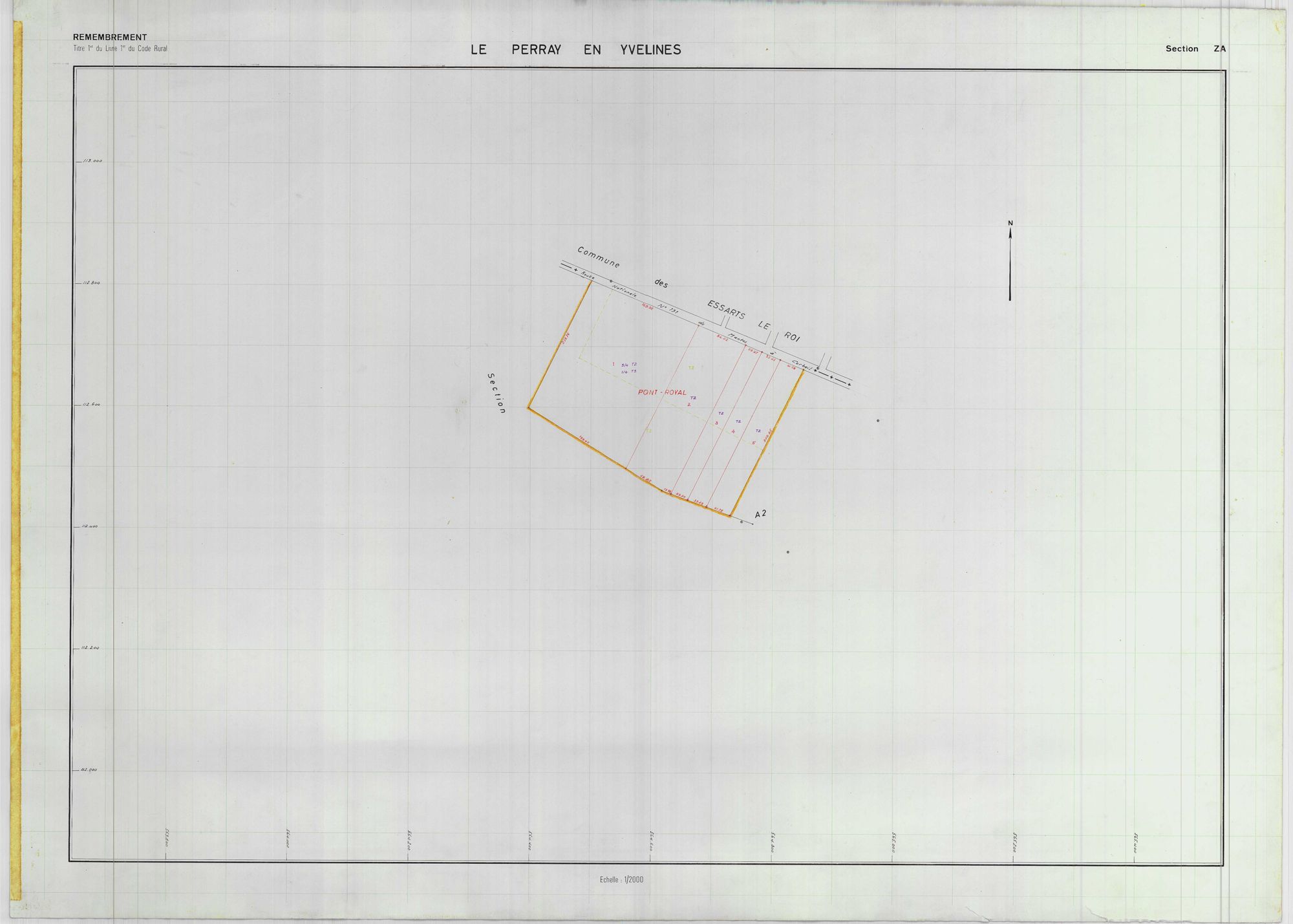 Le Perray-en-Yvelines - Plans du cadastre remembré