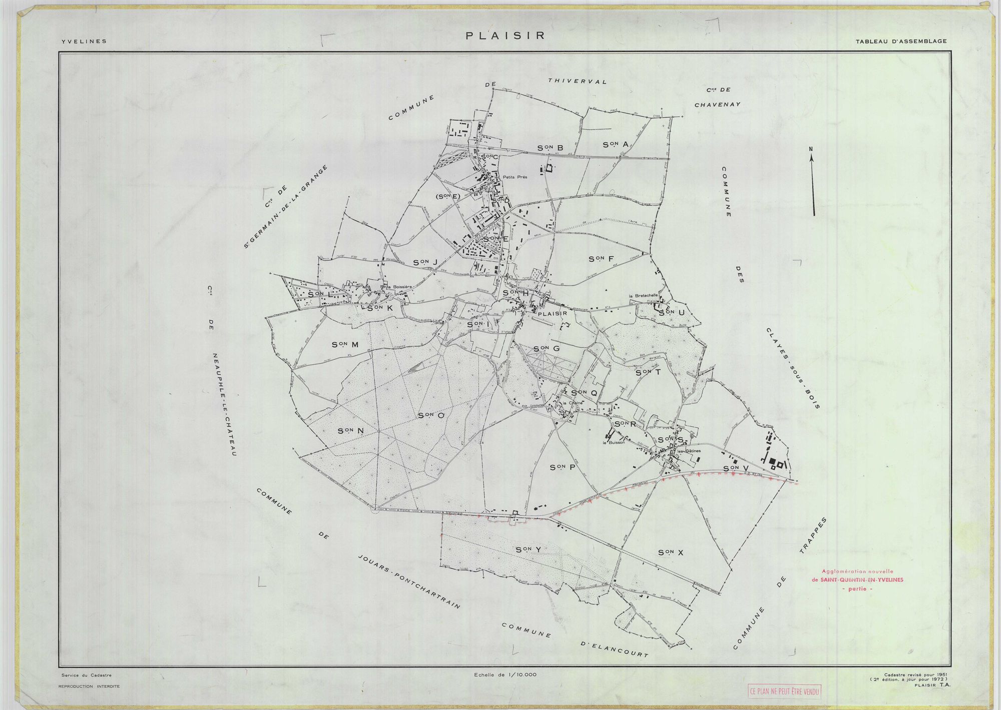 Plaisir - Plans du cadastre rénové