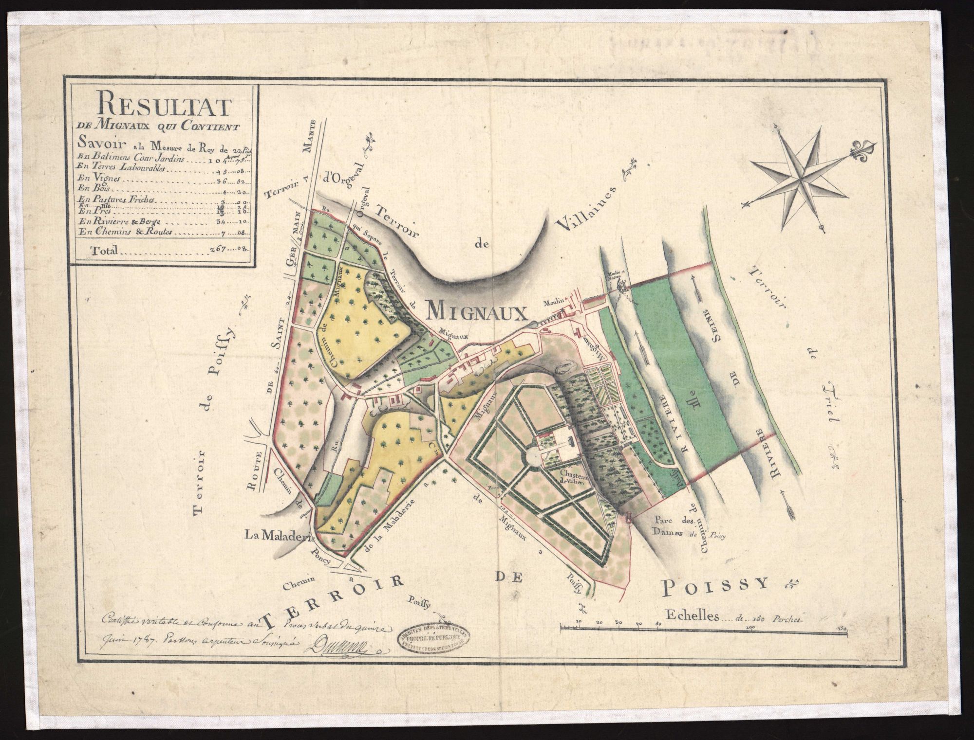 Poissy - Plan d'intendance de la paroisse de Poissy