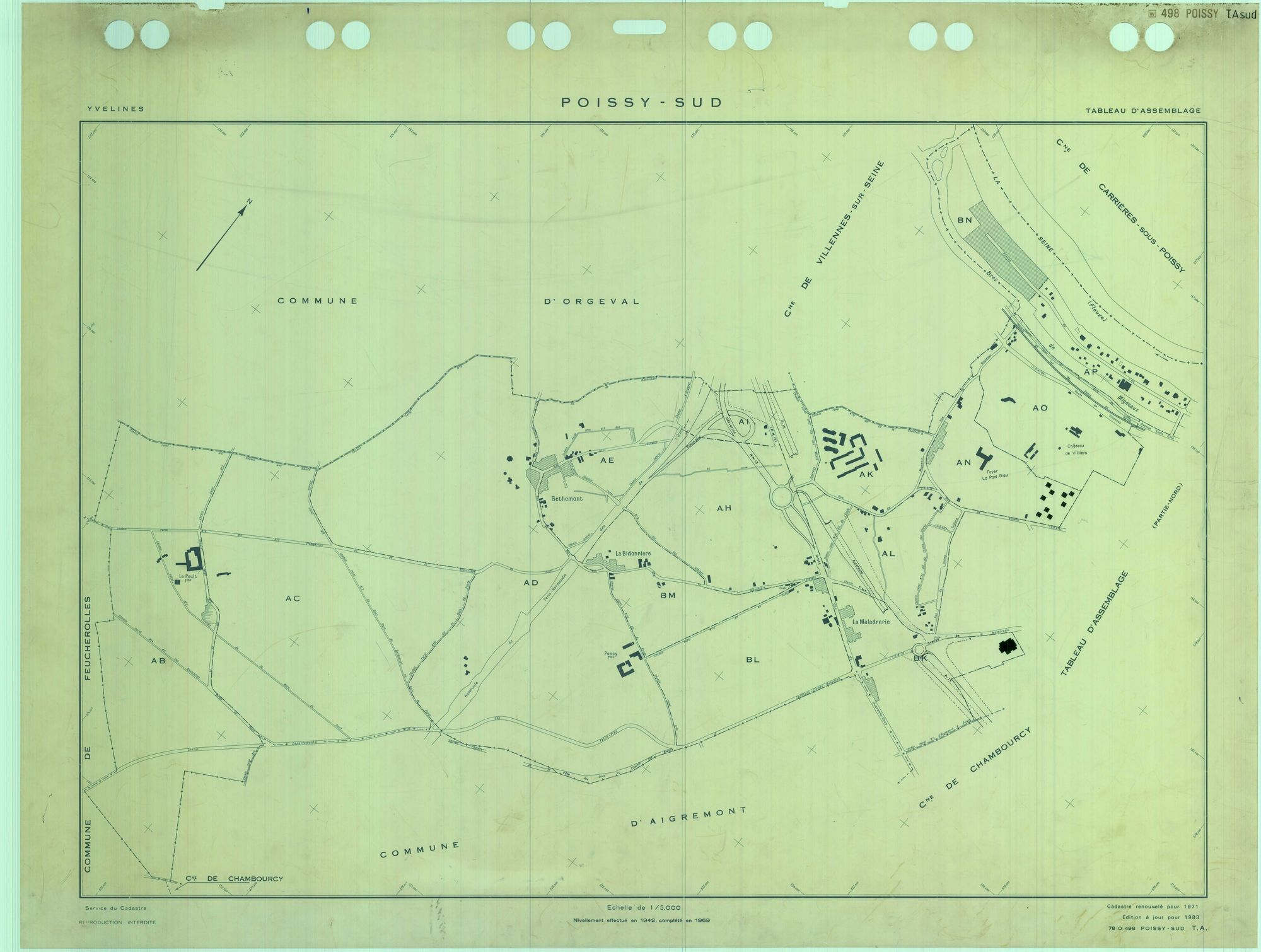 Poissy - Plans du cadastre révisé