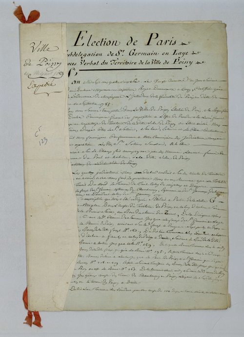Poissy - Procès-verbal d'arpentage du territoire de la paroisse de Poissy