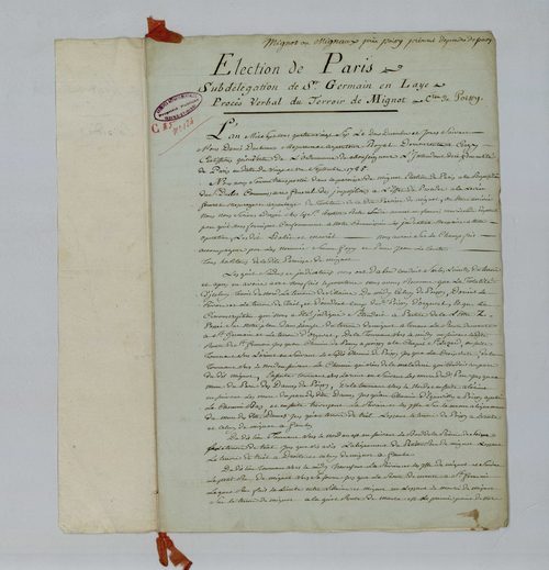 Poissy - Procès-verbal d'arpentage du territoire de la paroisse de Poissy