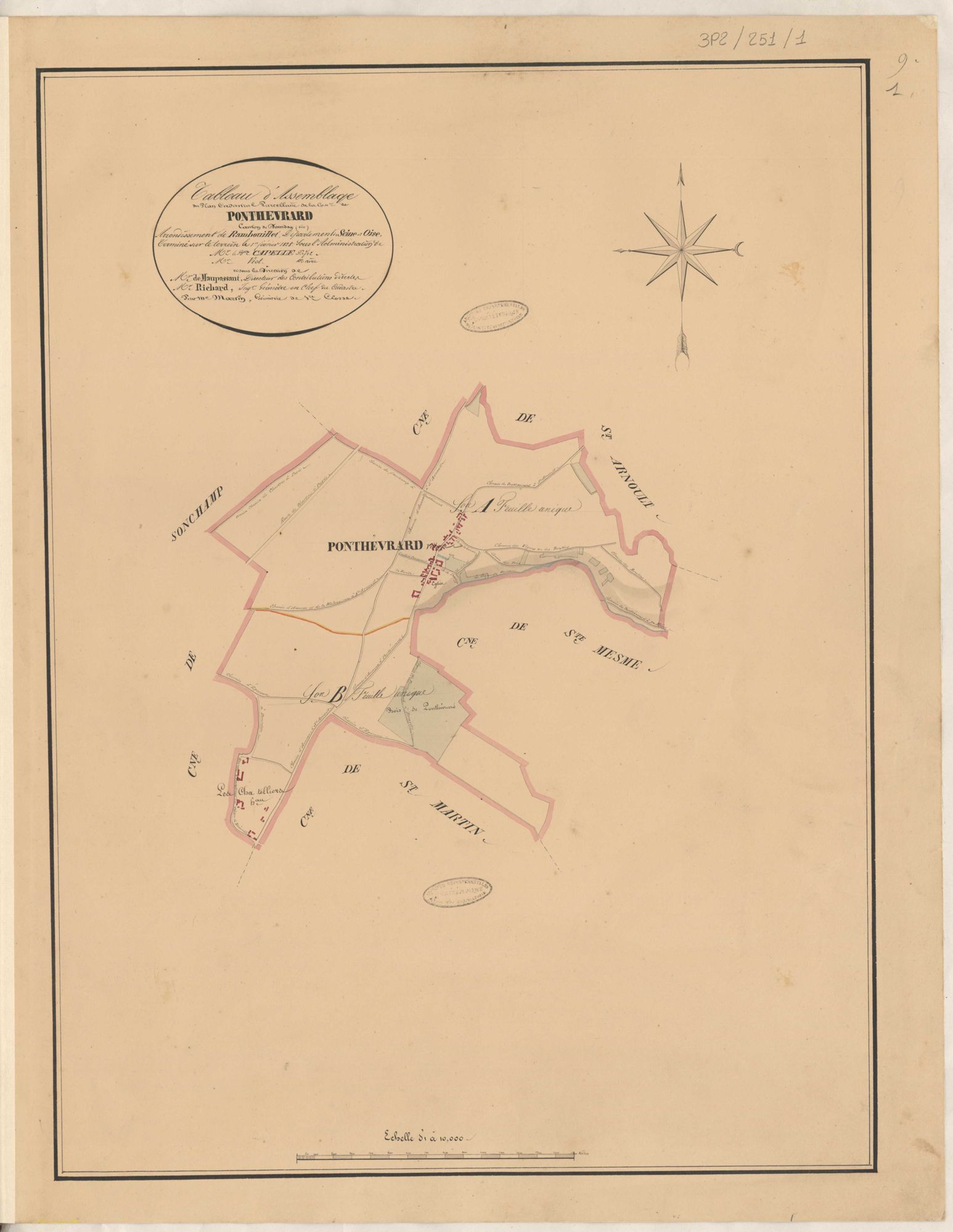 Ponthévrard - Plans de la Préfecture de Seine-et-Oise