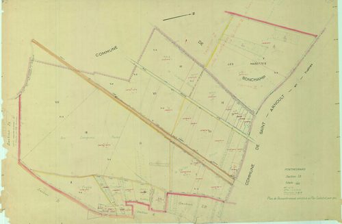 Ponthévrard - Plans du cadastre remembré