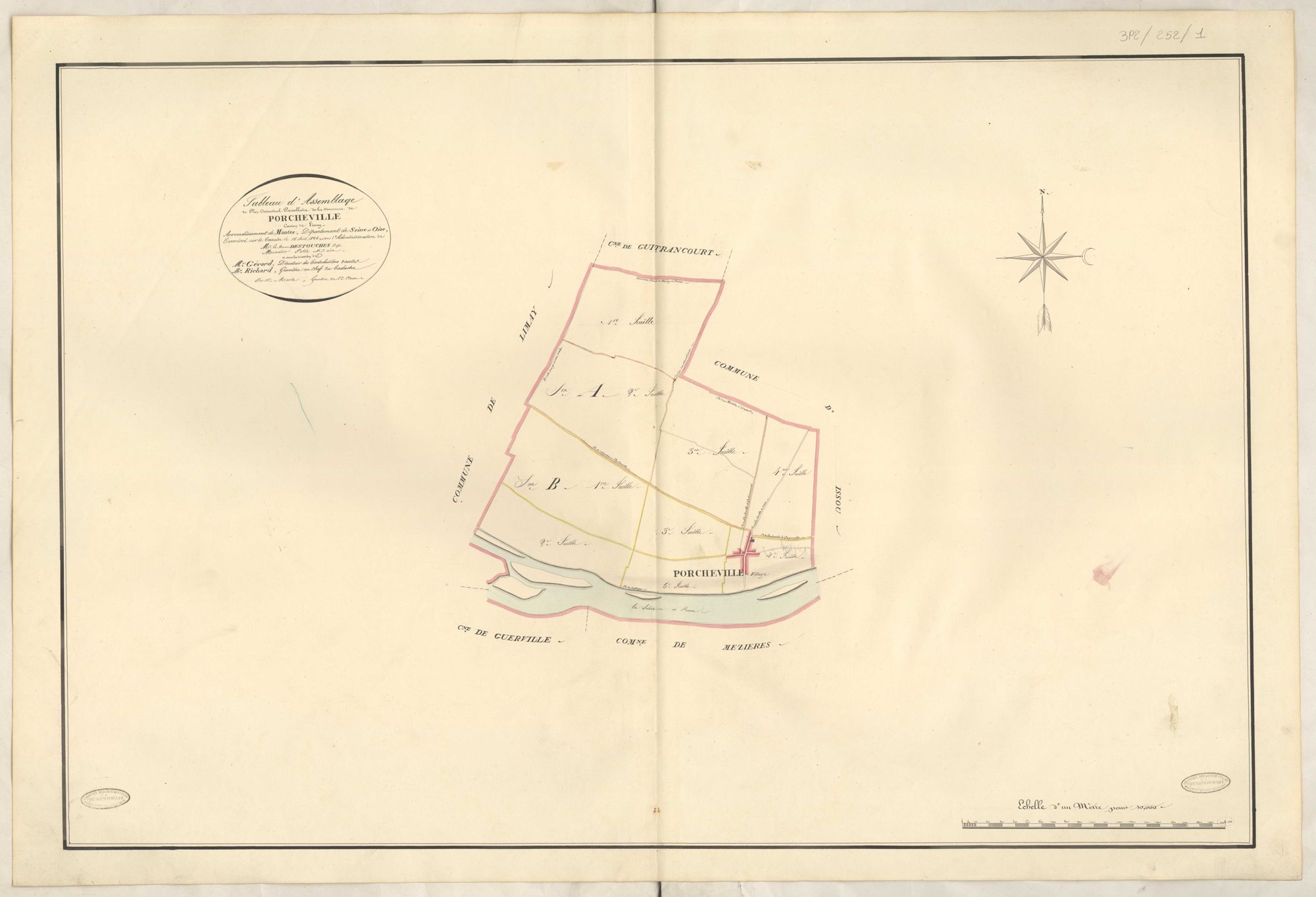 Porcheville - Plans de la Préfecture de Seine-et-Oise