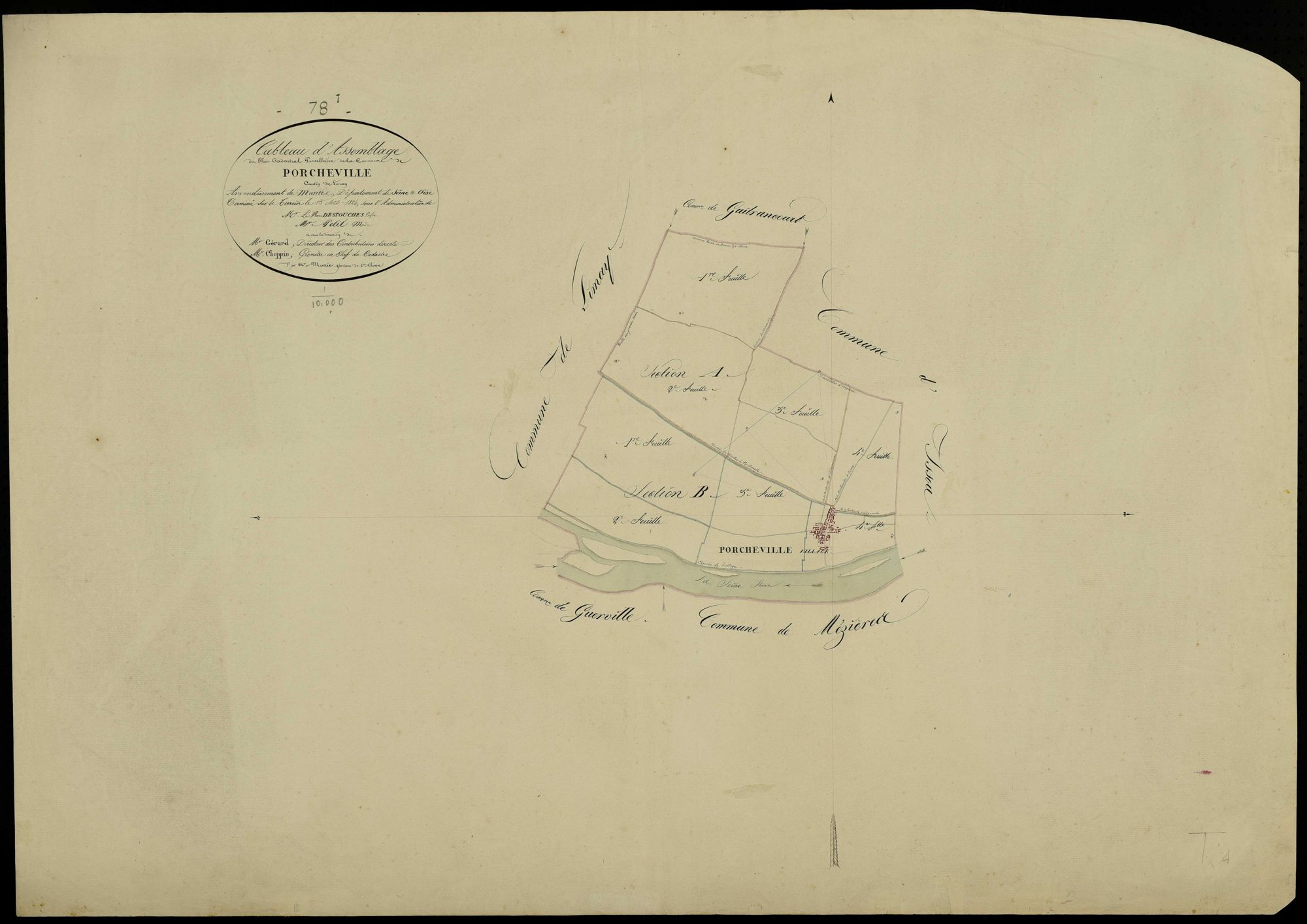 Porcheville - Plans de l’Administration du cadastre