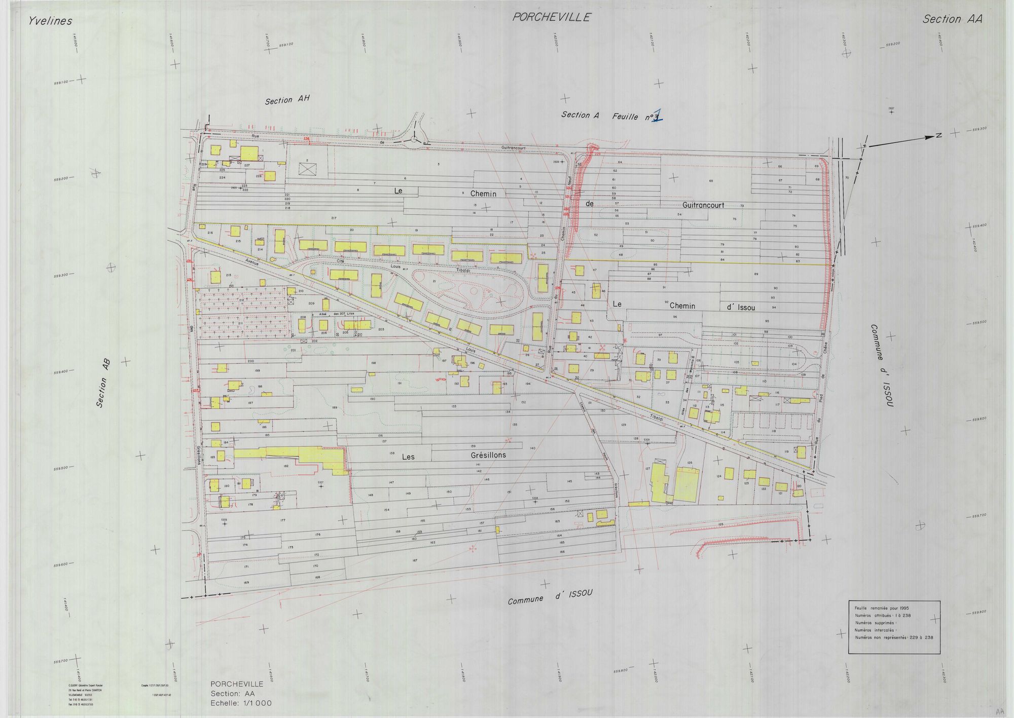 Porcheville - Plans du cadastre révisé