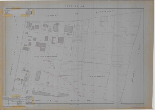 Porcheville - Plans du cadastre remembré
