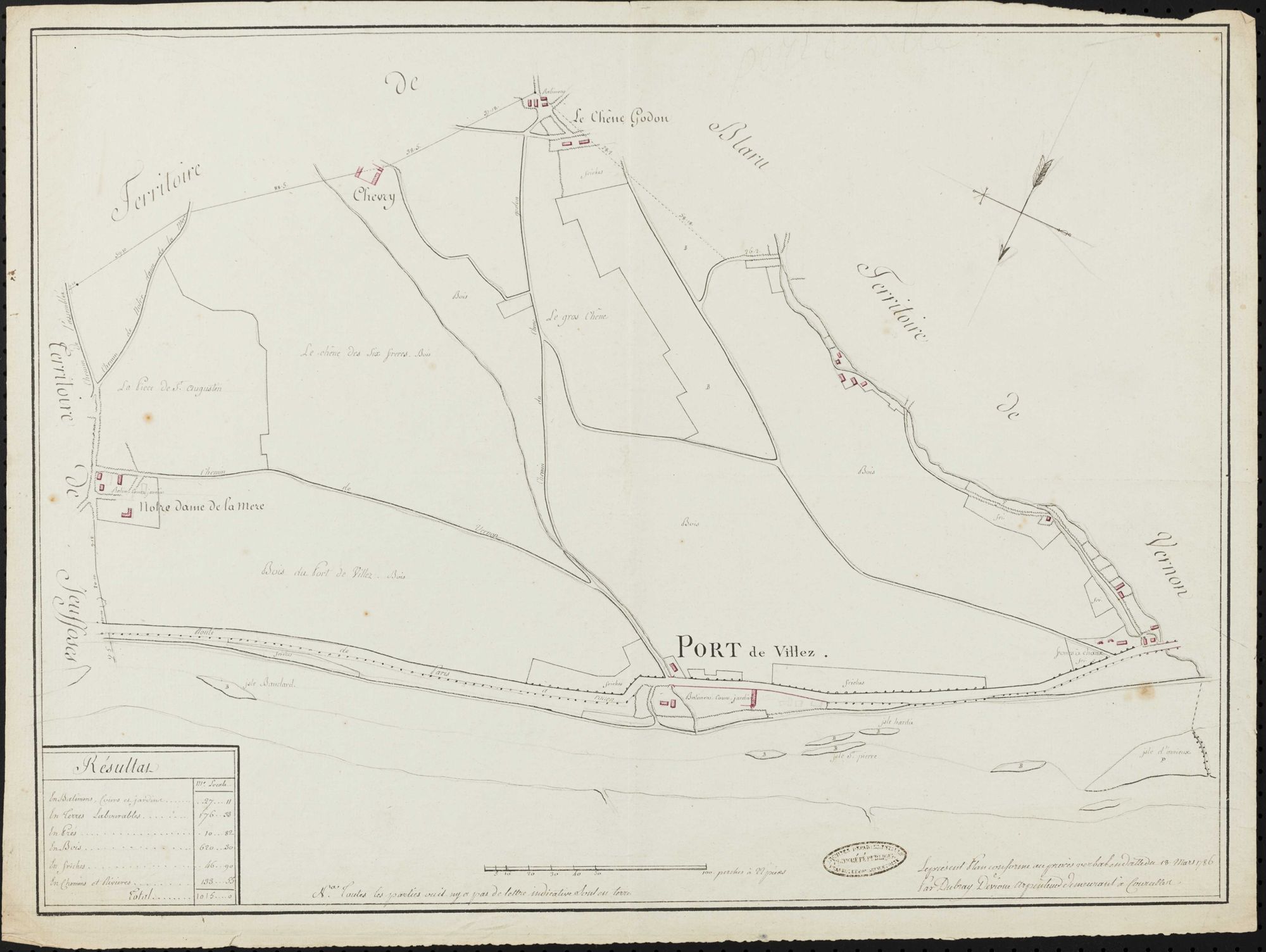 Port-Villez - Plan d'intendance de la paroisse de Port-Villez