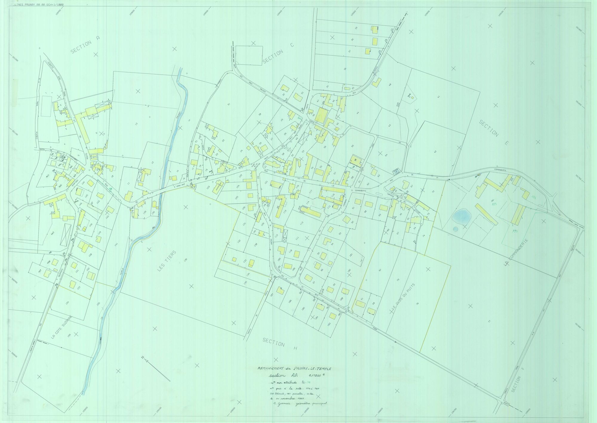 Prunay-le-Temple - Plans du cadastre révisé
