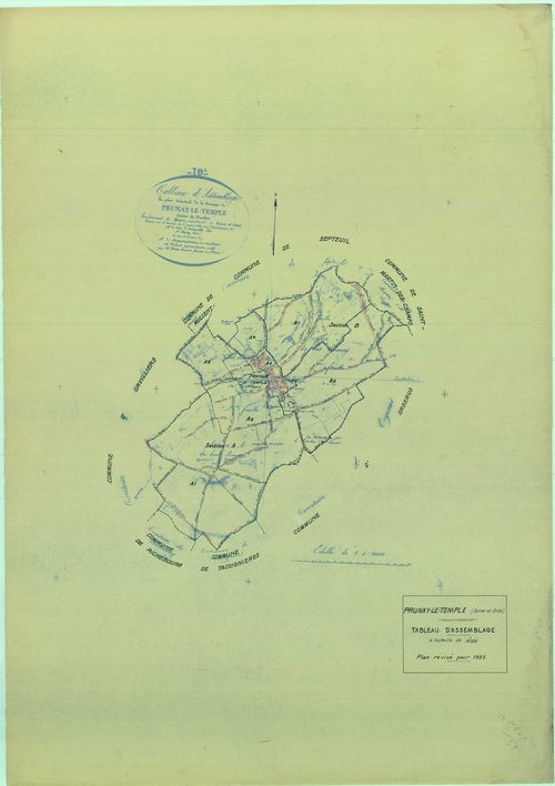 Prunay-le-Temple - Plans du cadastre rénové