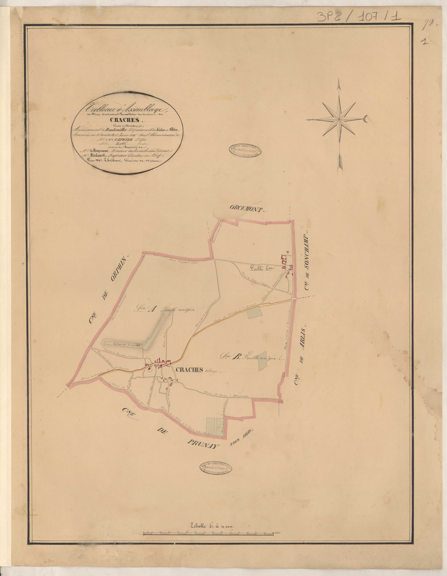 Prunay-en-Yvelines - Plans de la Préfecture de Seine-et-Oise