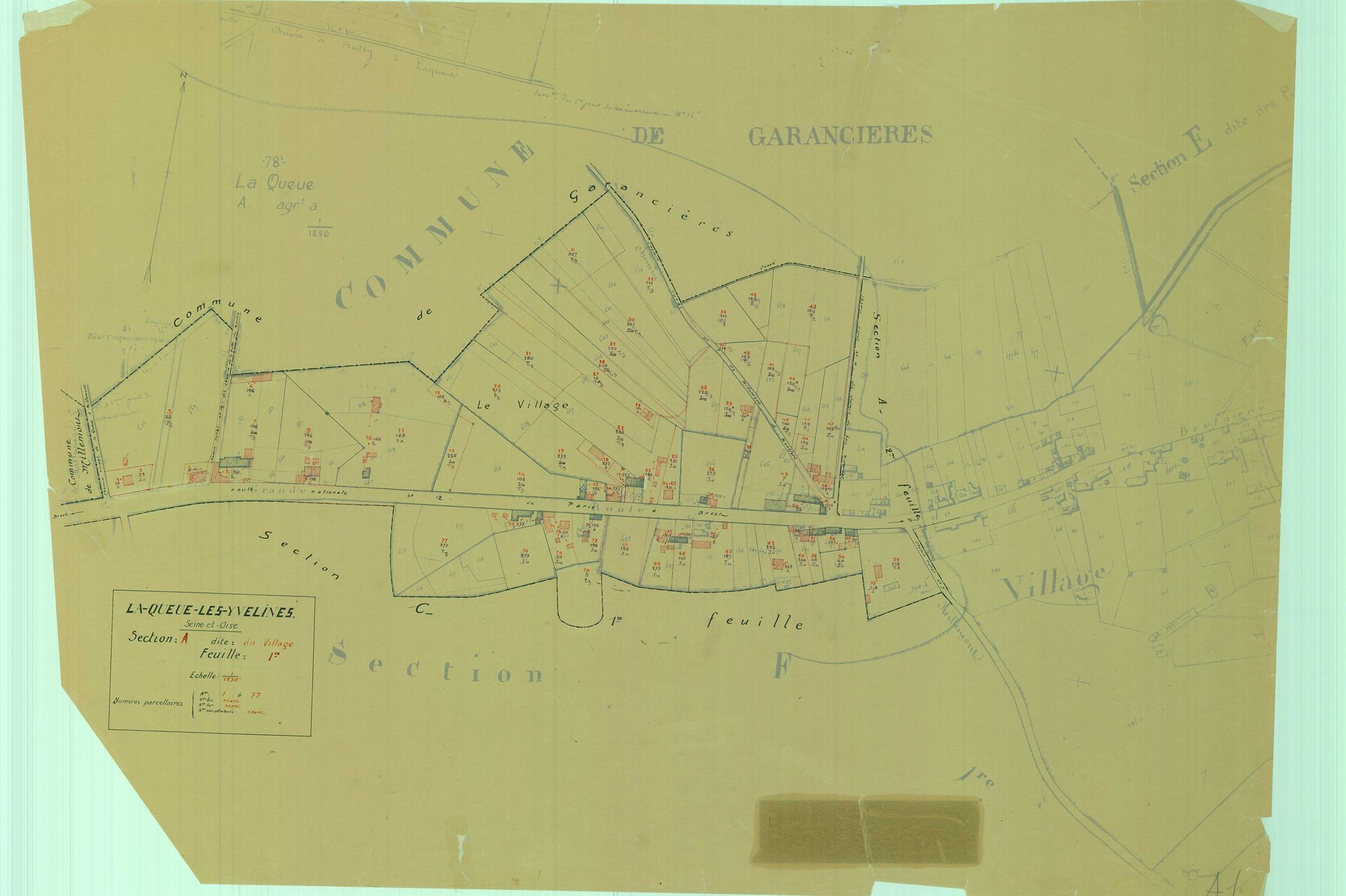 La Queue-les-Yvelines - Plans du cadastre rénové