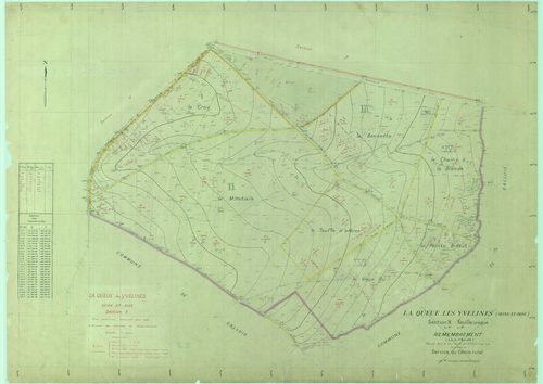 La Queue-les-Yvelines - Plans du cadastre remembré