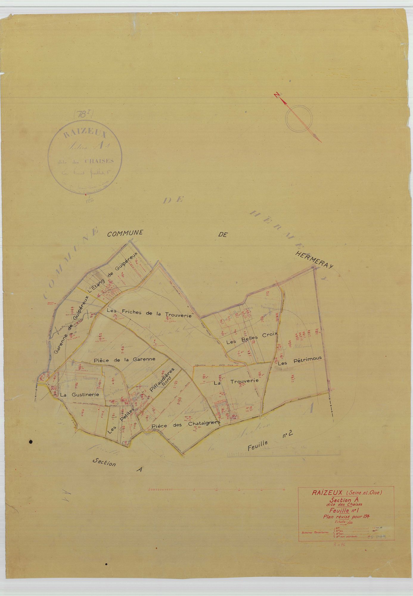 Raizeux - Plans du cadastre rénové